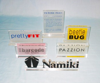 Acrylic Block Stand Sign 1